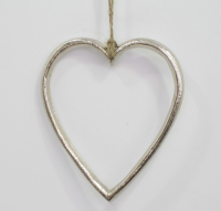 Metall-Herz zum Haengen, D12cm silber 660045-91